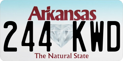 AR license plate 244KWD