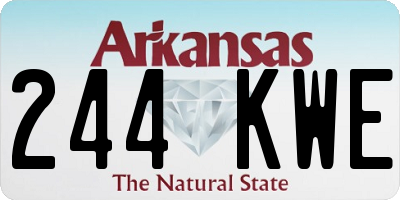 AR license plate 244KWE