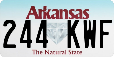 AR license plate 244KWF