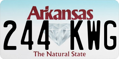 AR license plate 244KWG