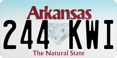 AR license plate 244KWI