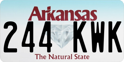 AR license plate 244KWK