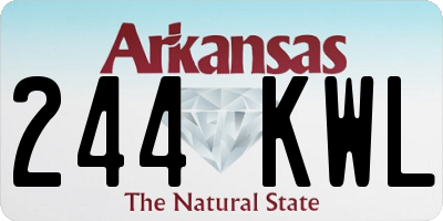 AR license plate 244KWL