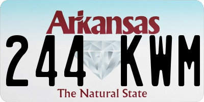 AR license plate 244KWM