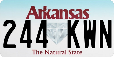 AR license plate 244KWN