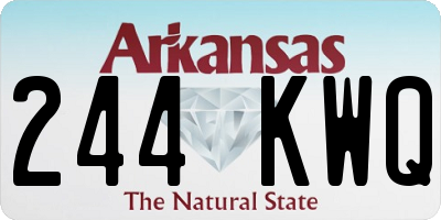 AR license plate 244KWQ