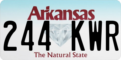 AR license plate 244KWR