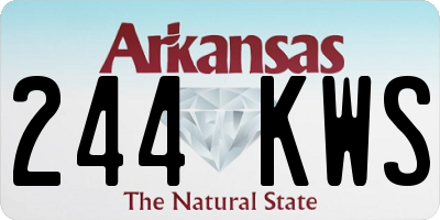 AR license plate 244KWS