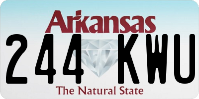 AR license plate 244KWU