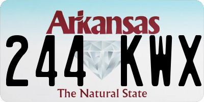 AR license plate 244KWX