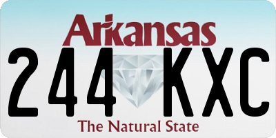 AR license plate 244KXC