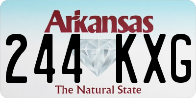 AR license plate 244KXG