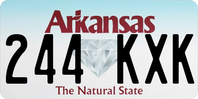 AR license plate 244KXK