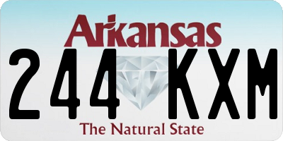 AR license plate 244KXM