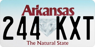 AR license plate 244KXT