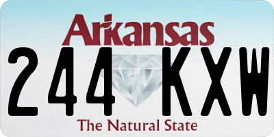 AR license plate 244KXW