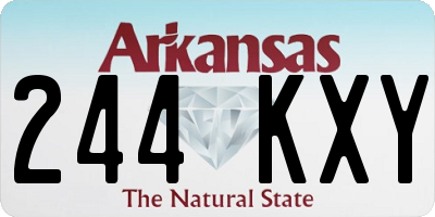AR license plate 244KXY