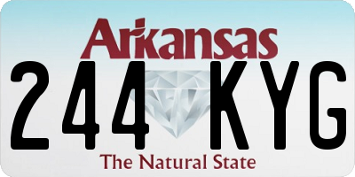 AR license plate 244KYG