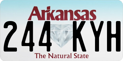 AR license plate 244KYH