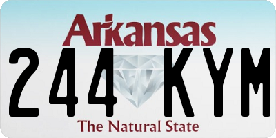 AR license plate 244KYM