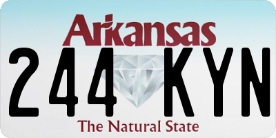 AR license plate 244KYN