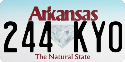 AR license plate 244KYO