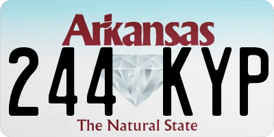 AR license plate 244KYP