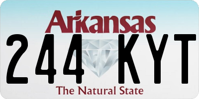 AR license plate 244KYT