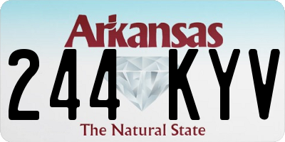 AR license plate 244KYV