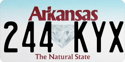 AR license plate 244KYX