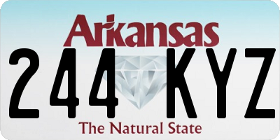 AR license plate 244KYZ