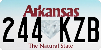 AR license plate 244KZB