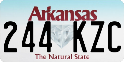 AR license plate 244KZC