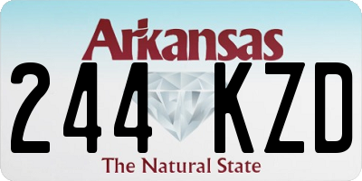 AR license plate 244KZD