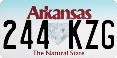 AR license plate 244KZG