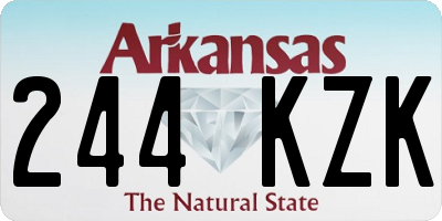 AR license plate 244KZK