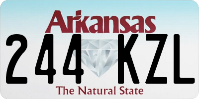 AR license plate 244KZL