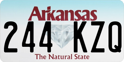 AR license plate 244KZQ