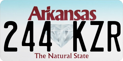 AR license plate 244KZR