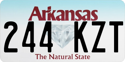 AR license plate 244KZT
