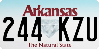 AR license plate 244KZU