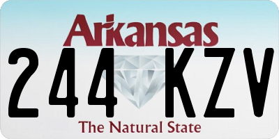 AR license plate 244KZV