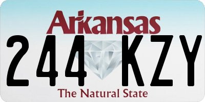 AR license plate 244KZY