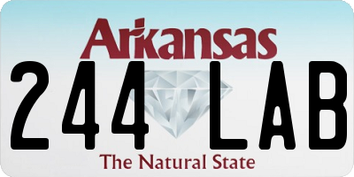 AR license plate 244LAB