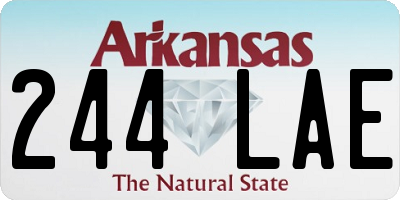 AR license plate 244LAE