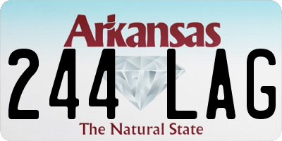 AR license plate 244LAG