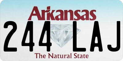 AR license plate 244LAJ