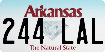 AR license plate 244LAL