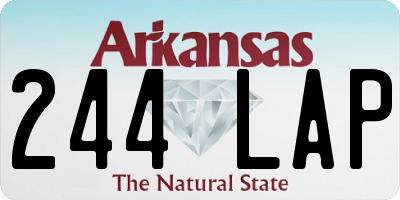 AR license plate 244LAP