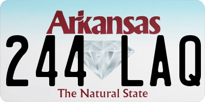 AR license plate 244LAQ